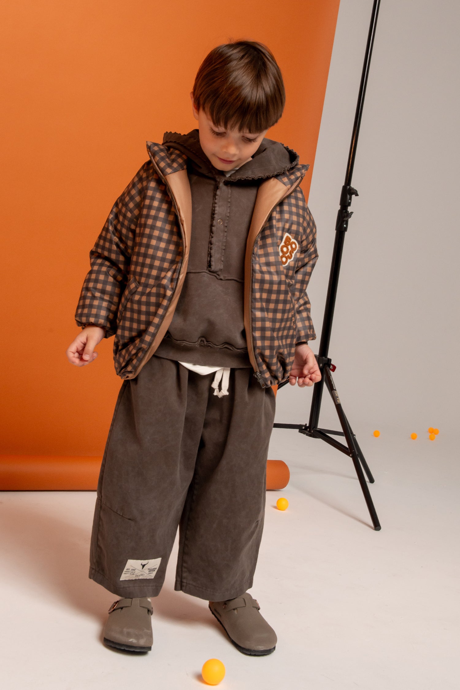 spodnie dziecięce- WIDE FANCY PANTS BROWN