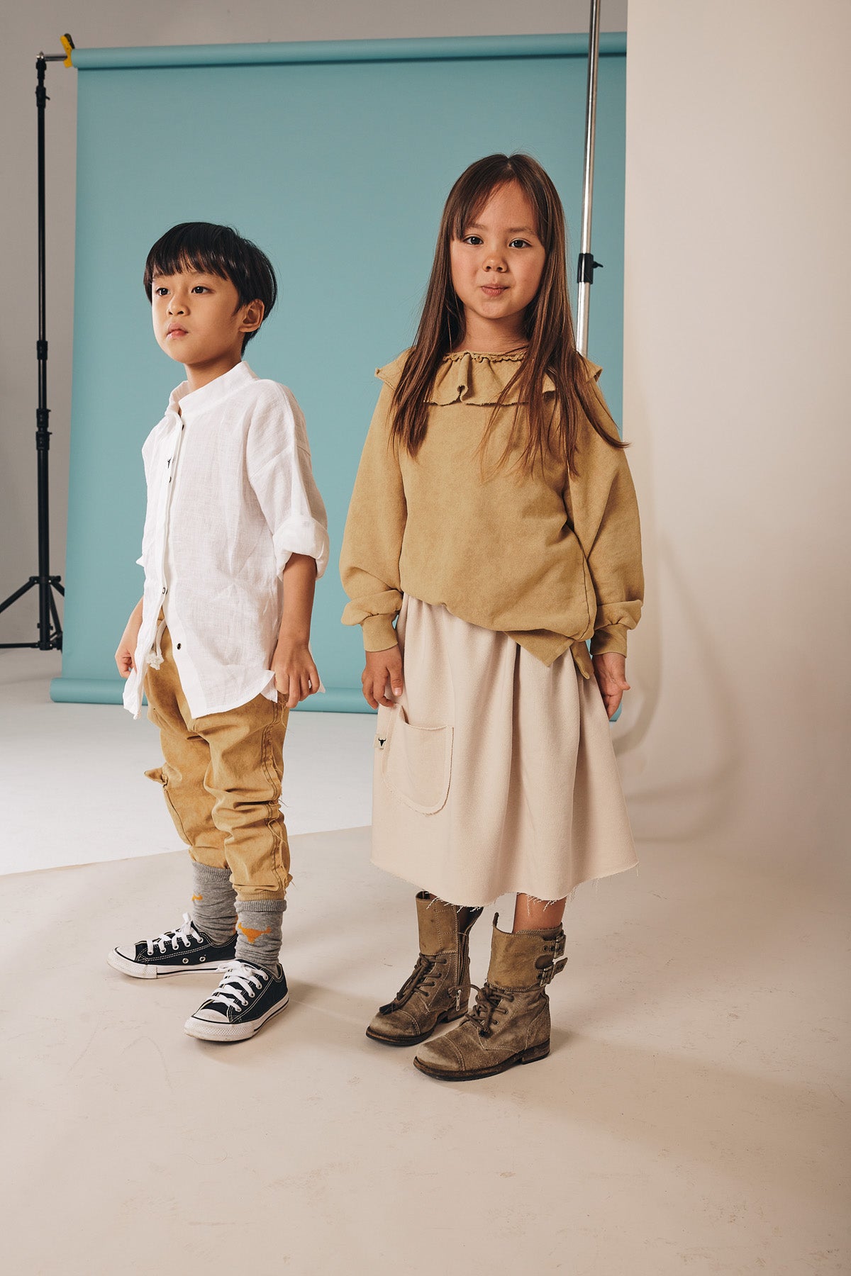spódnica dziecięca- BEIGE POCKET SKIRT beige