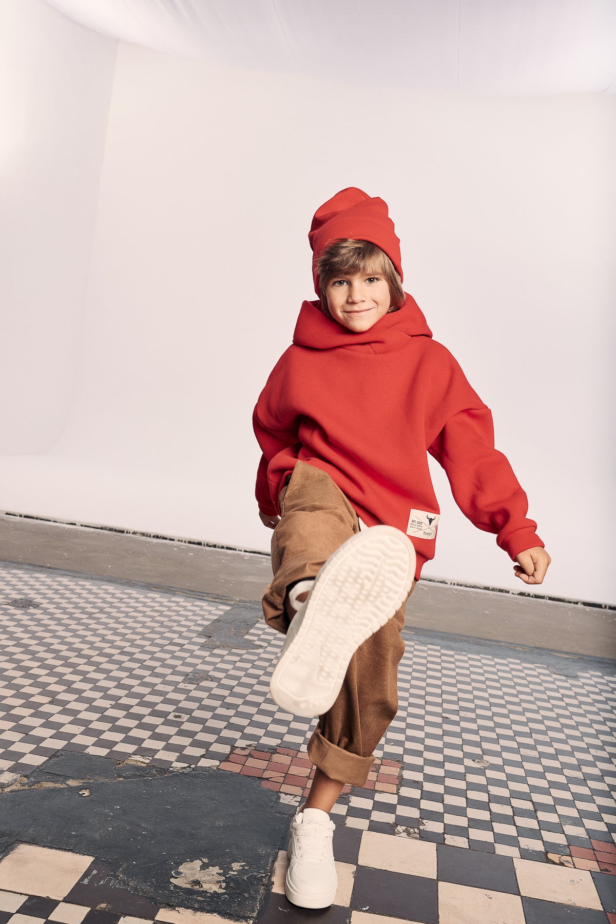bluza dziecięca- WARM RED HOODIE red
