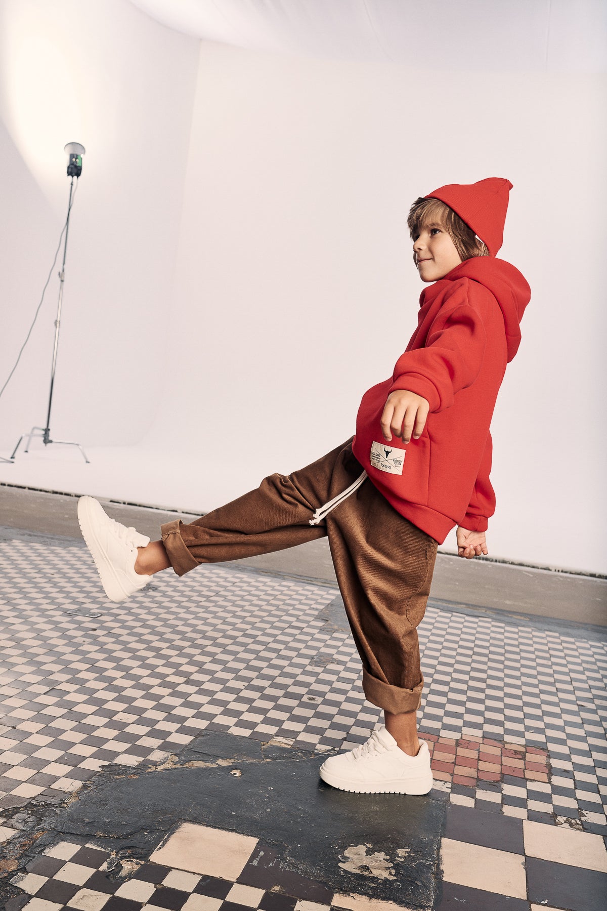 czapka dziecięca- RIBBING BEANIE double red