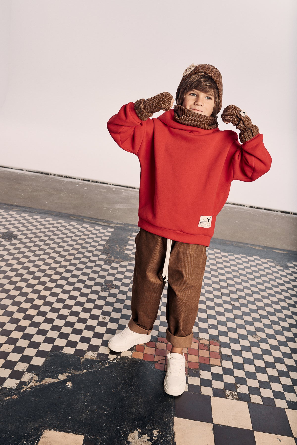 bluza dziecięca- WARM RED HOODIE red