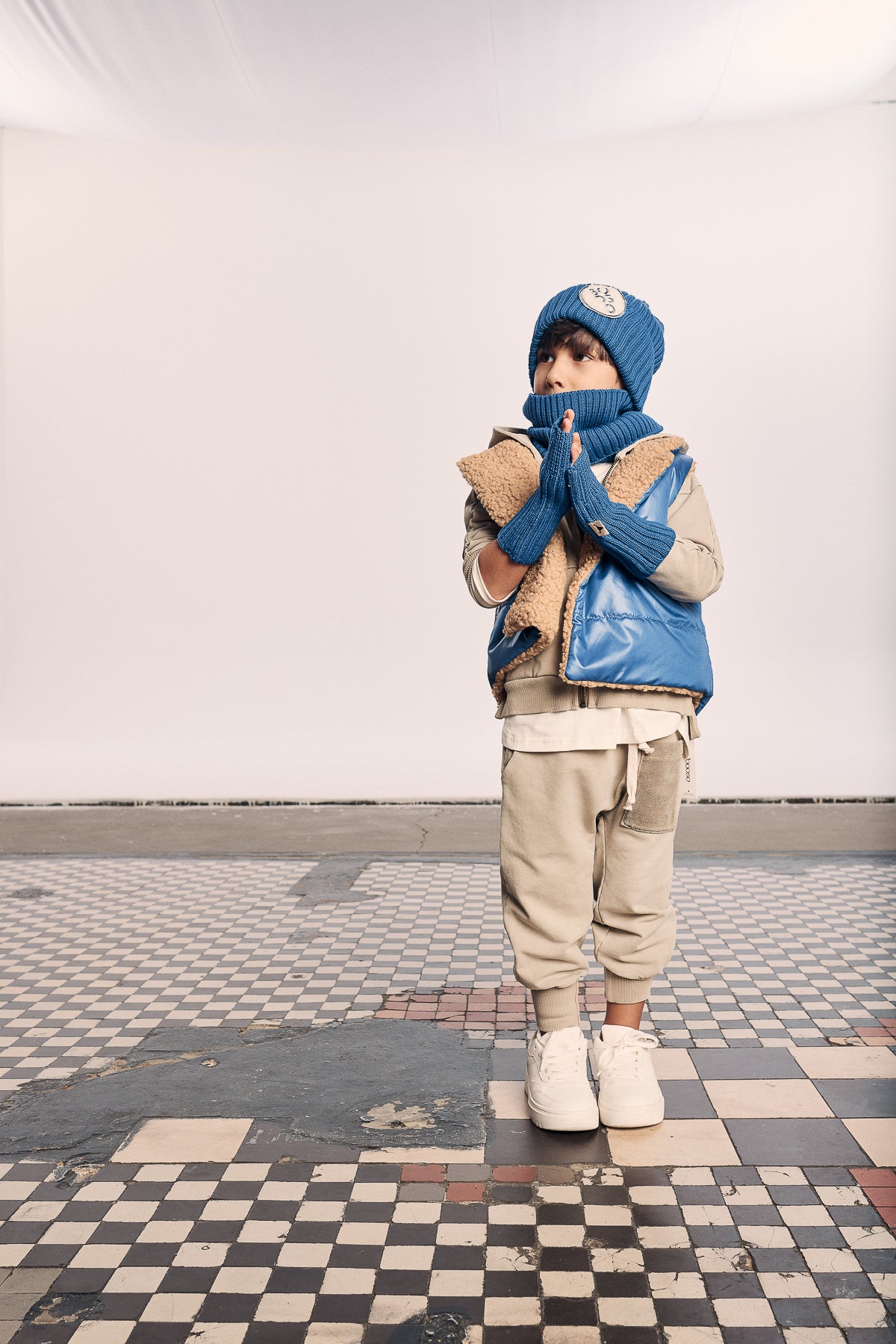 ocieplacze dziecięce- SAND COBALT MITENS cobalt