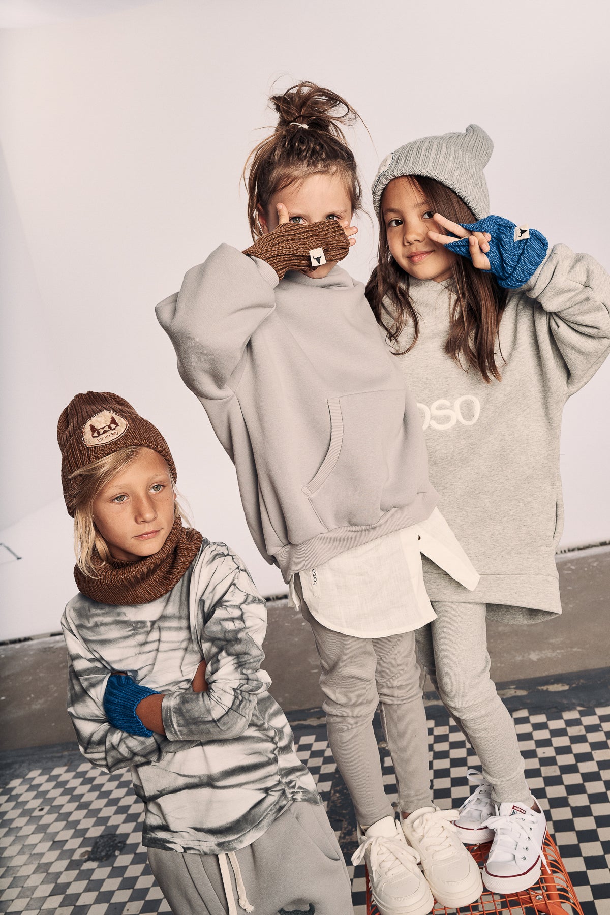 czapka dziecięca- CAT BROWN SAND BEANIE brown