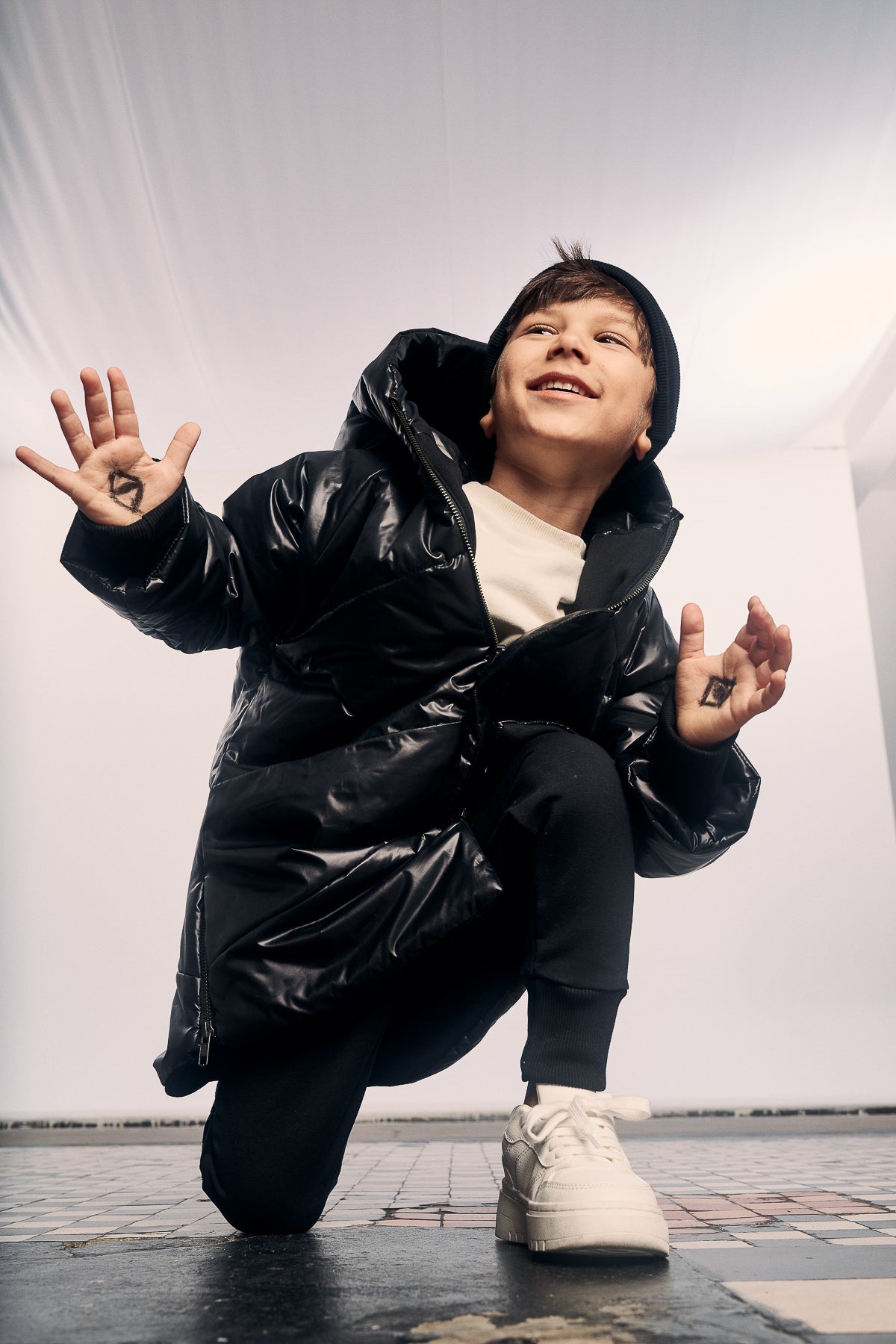 kurtka dziecięca- BLACK COAT black