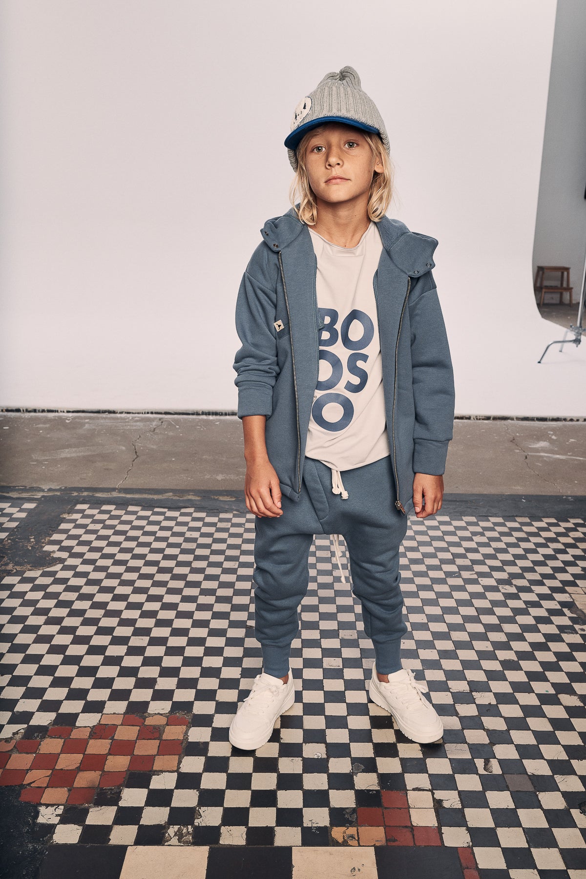 bluza dziecięca- ZIP CLASSIC HOODIE blue