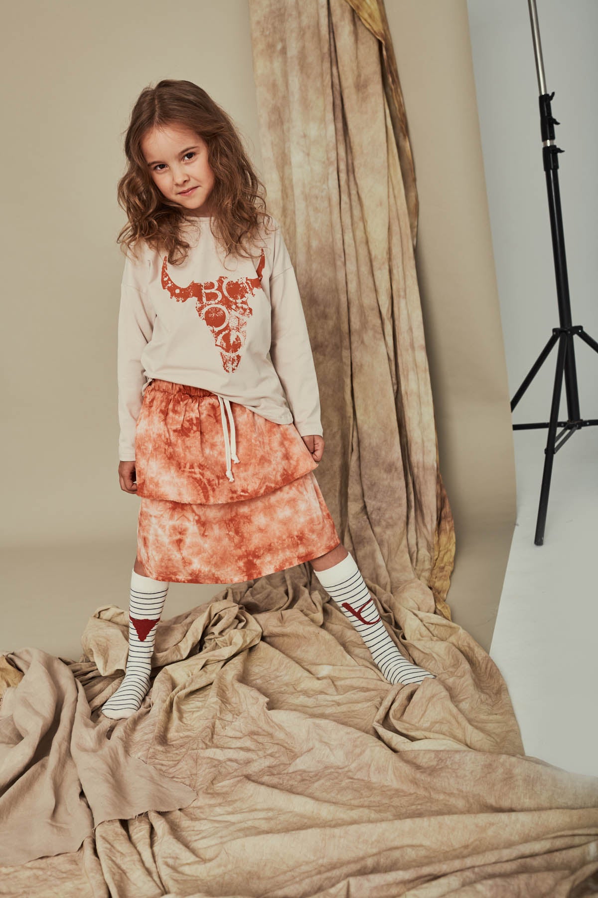 spódnica dziecięca- TIEDYE SKIRT terra