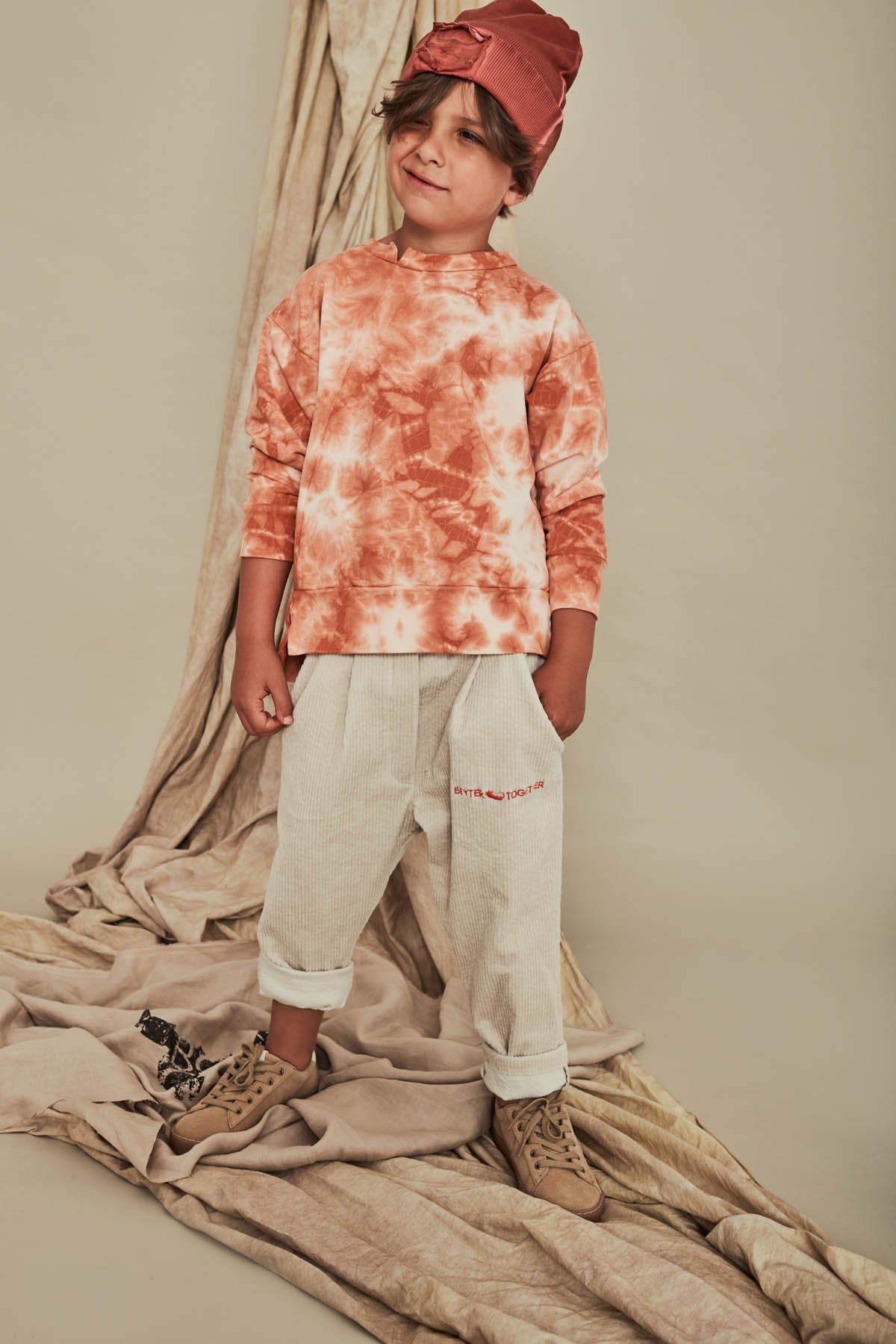 bluza dziecięca - TIEDYE SWEATSHIRT terra