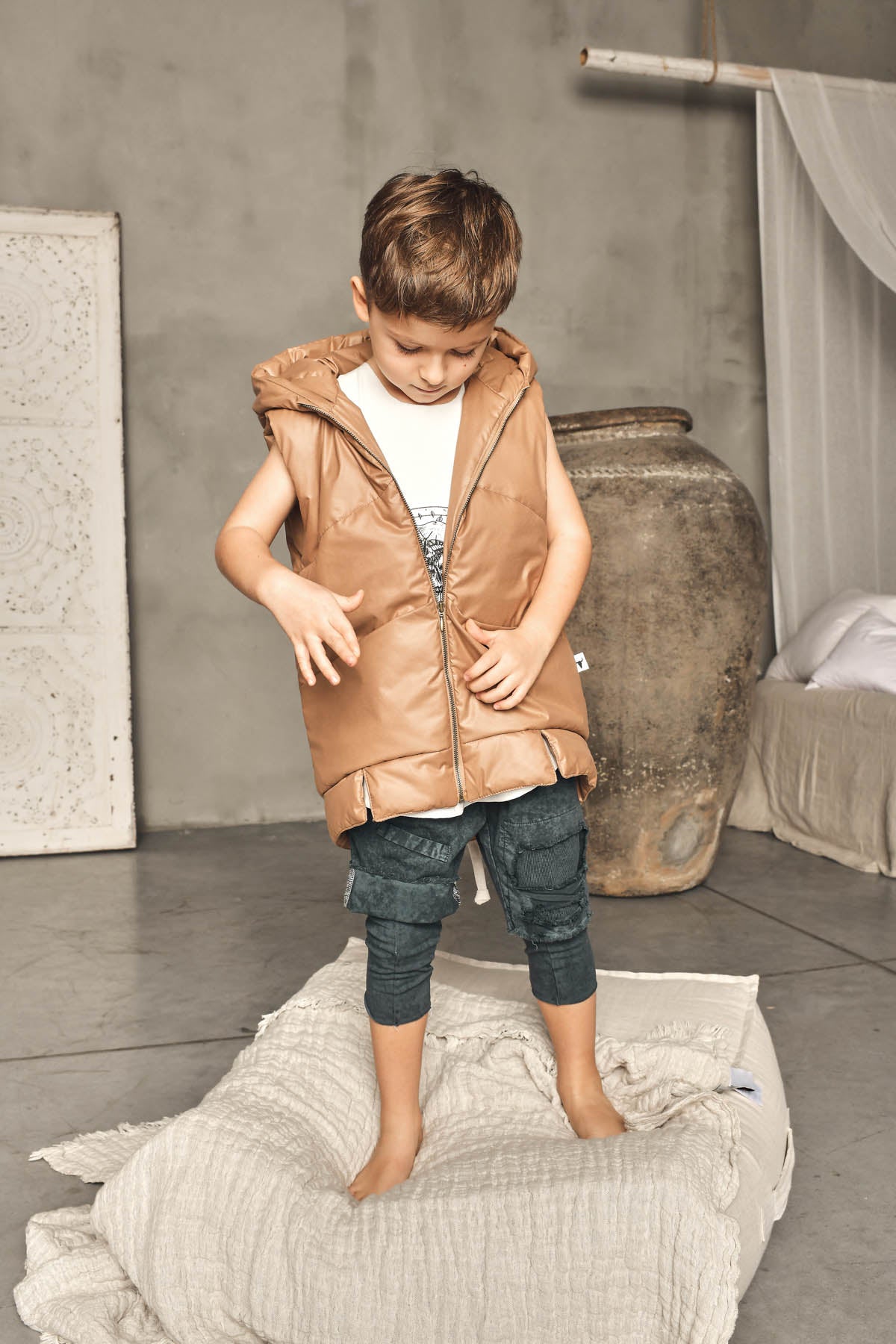 szorty dziecięce - ACID POCKET SHORTS graphite
