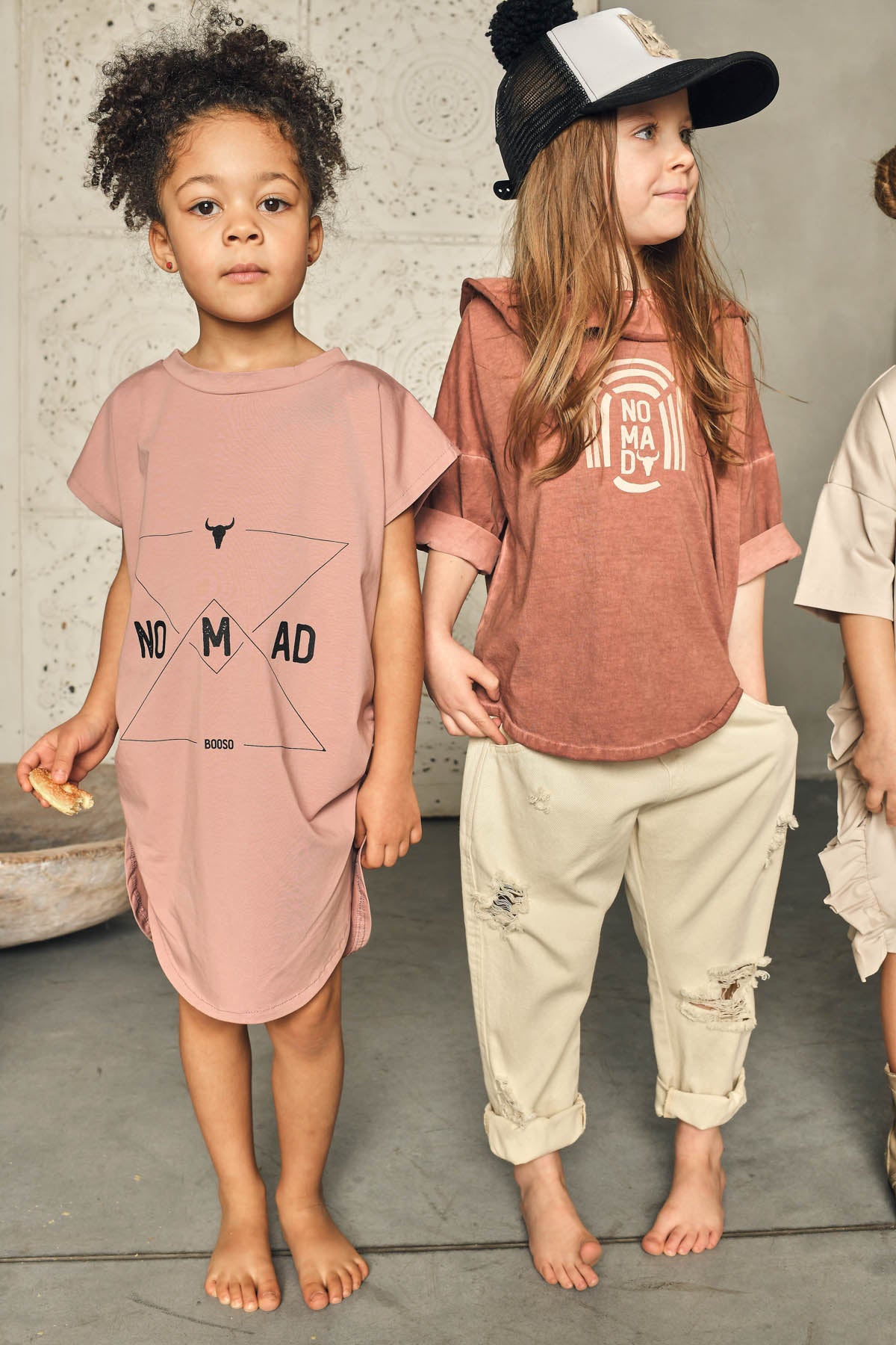 koszulka dziecięca - COLLAR NOMAD TEE deep pink