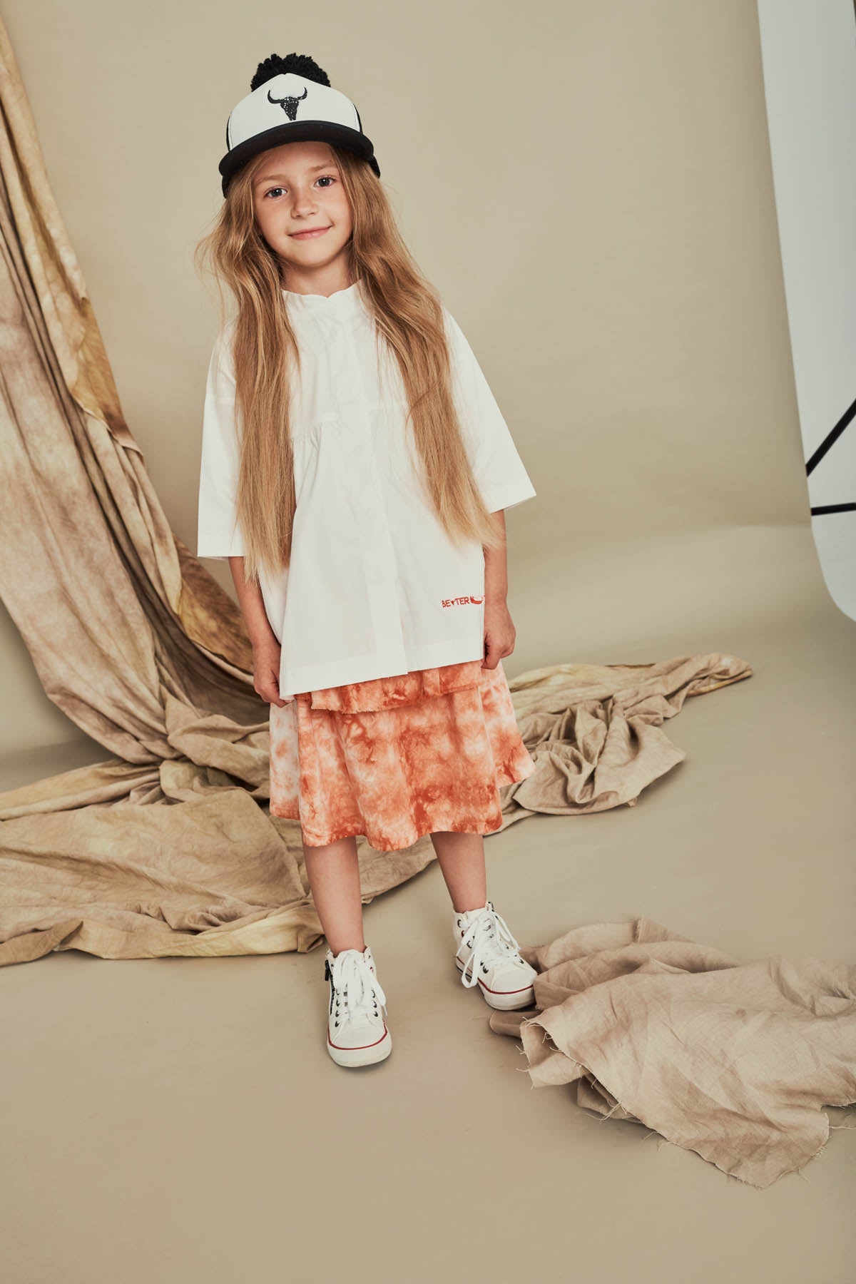 spódnica dziecięca- TIEDYE SKIRT terra