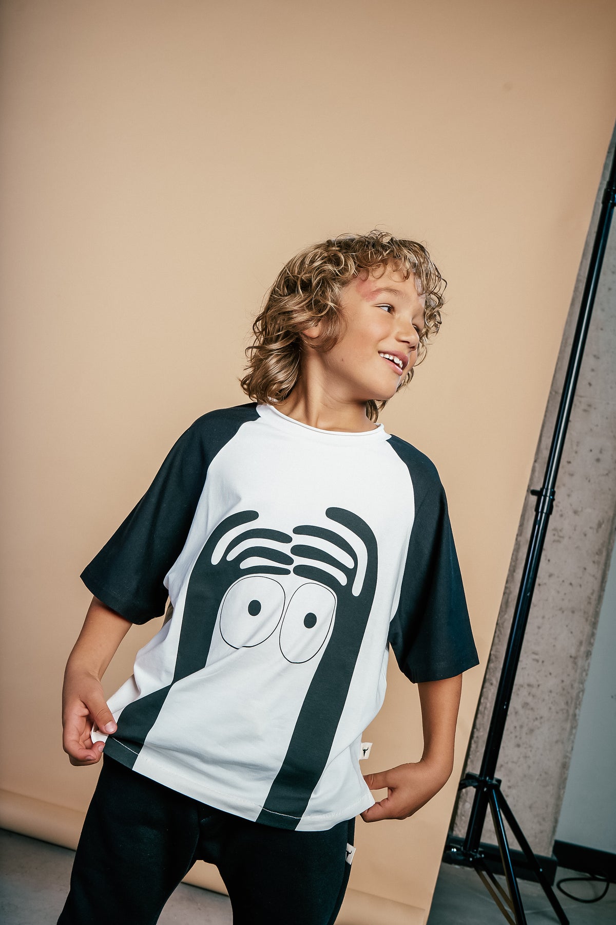koszulka dziecięca- GHOST TEE white/black