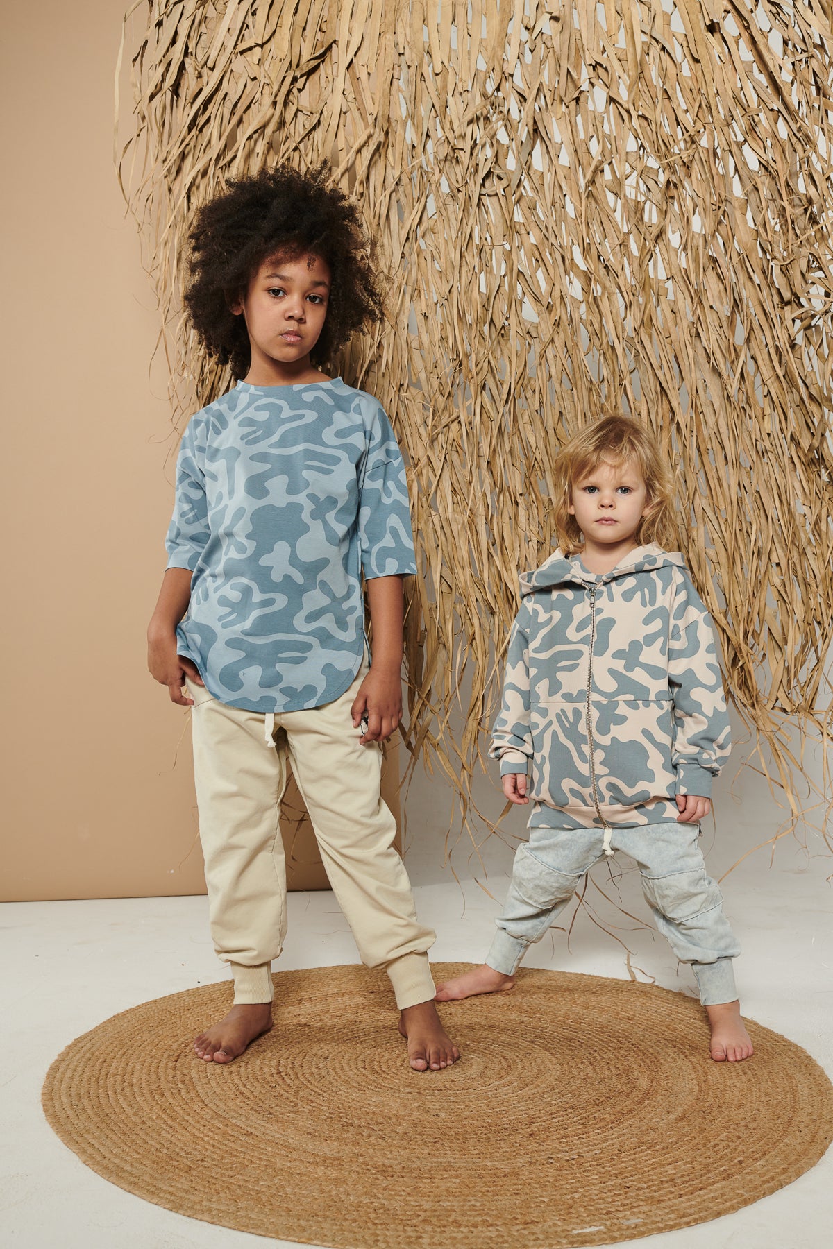 koszulka dziecięca- SPLASH LONG TEE blue/dark blue