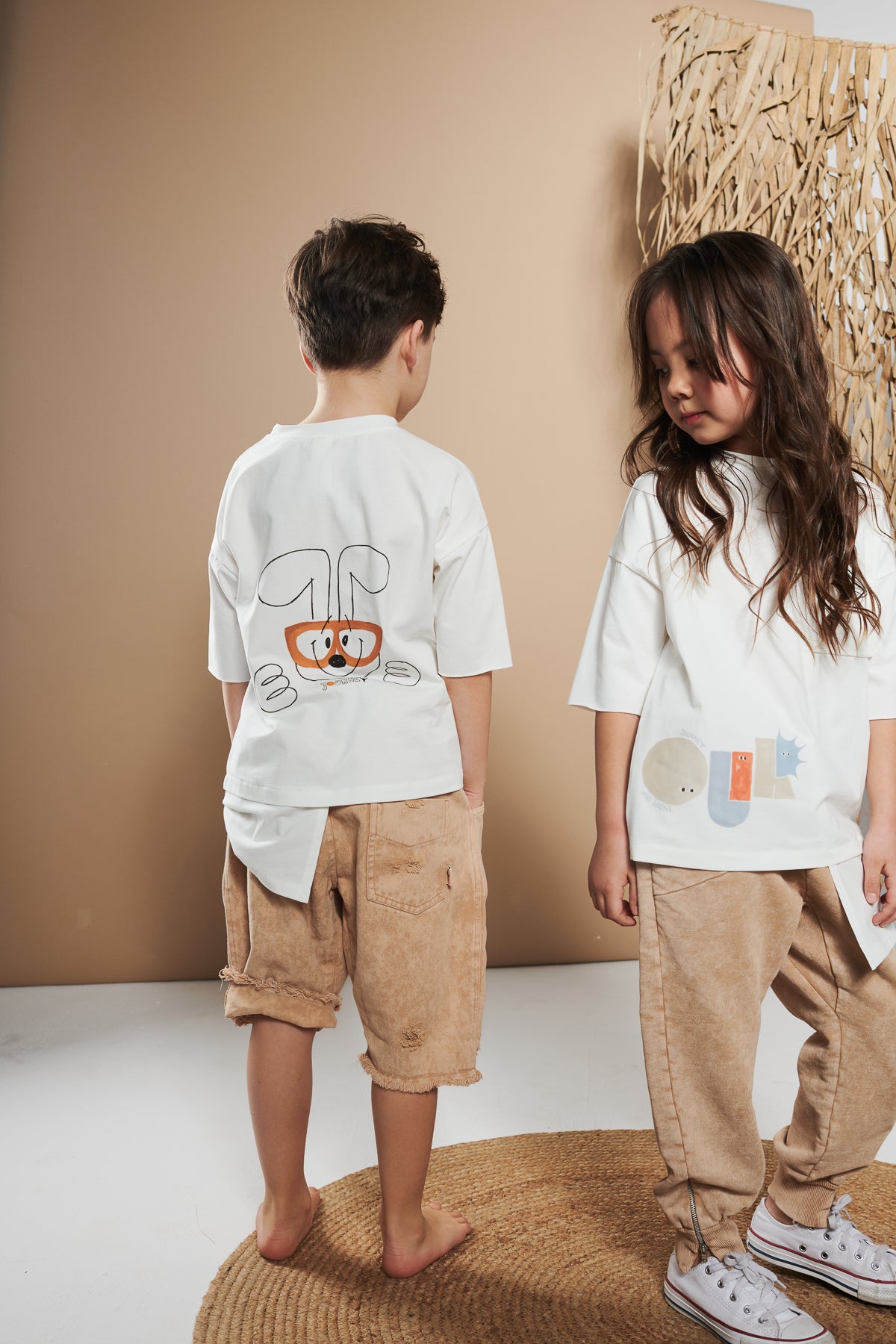 szorty dziecięce - CAMEL JEANS SHORTS camel
