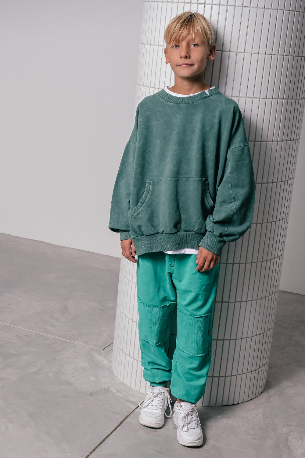 bluza dziecięca- VINTAGE GREEN SWEATSHIRT green