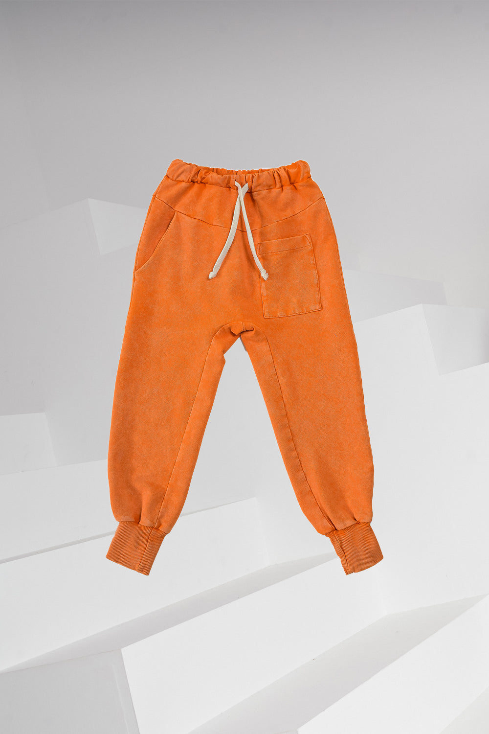 spodnie dziecięce - POCKET WELT PANTS orange