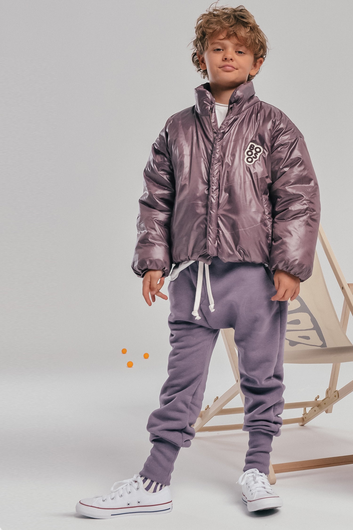 spodnie dziecięce- CLASSIC WARM PANTS plum