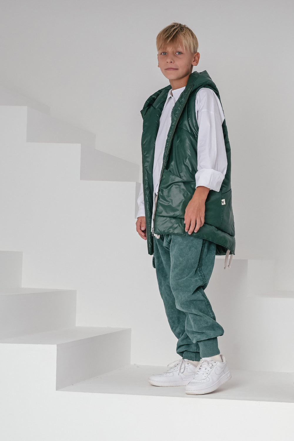 kamizelka dziecięca- VEST dark green