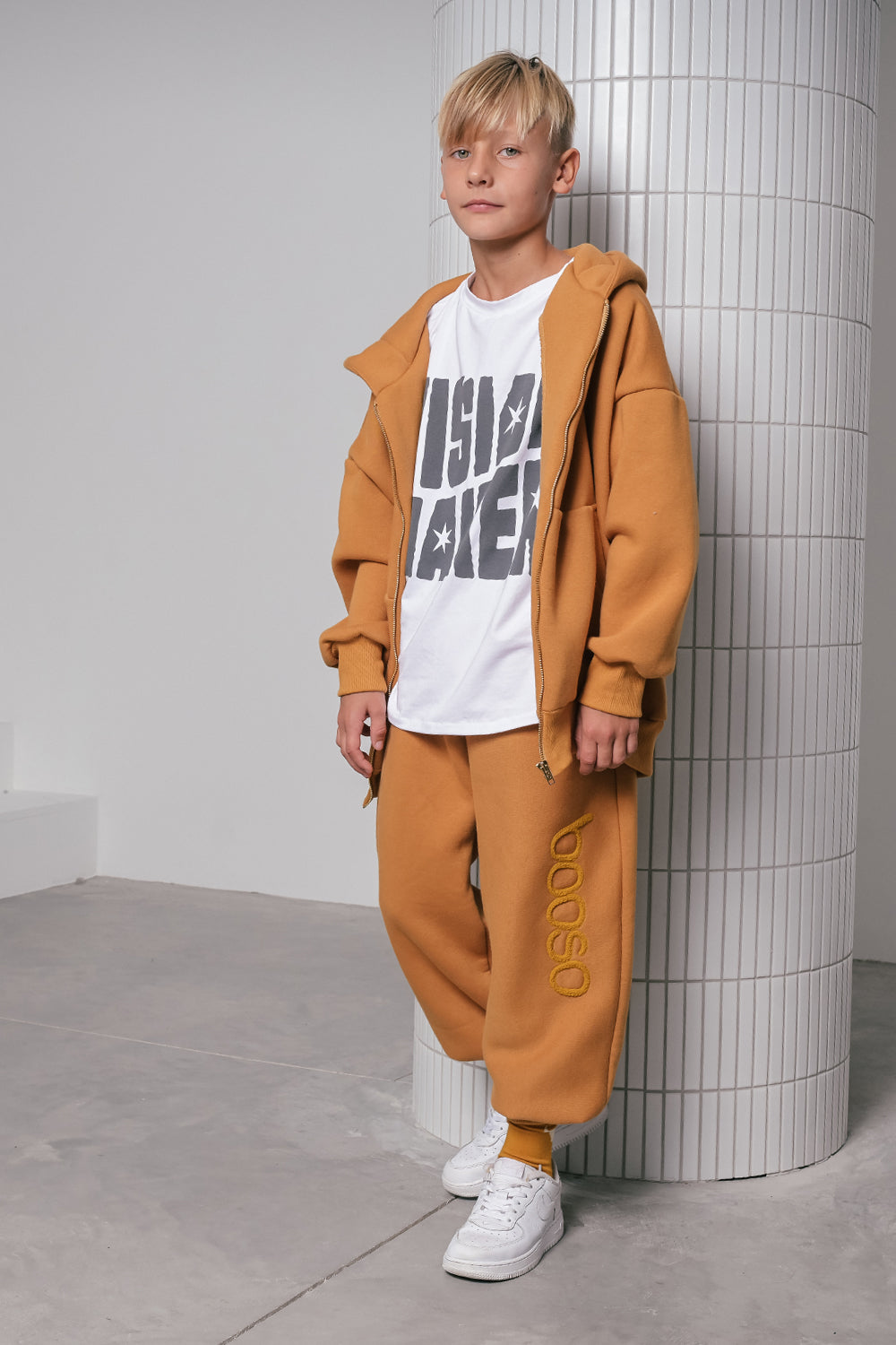 spodnie dziecięce - WARM PANTS WIDE honey