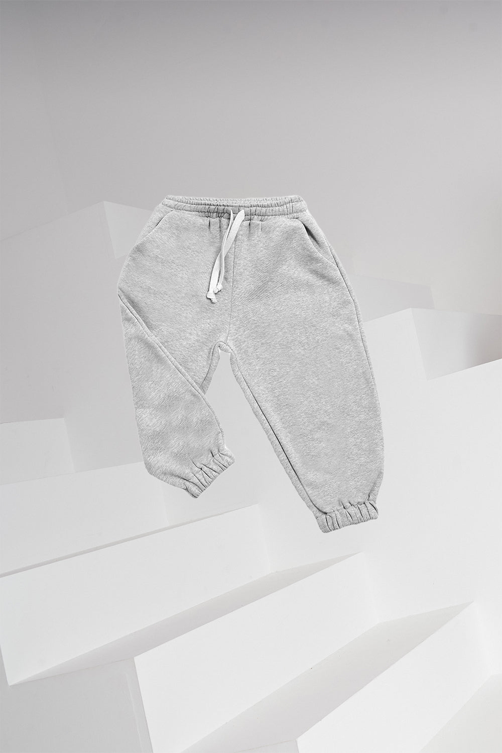 spodnie dziecięce - WARM PANTS WIDE gray marl