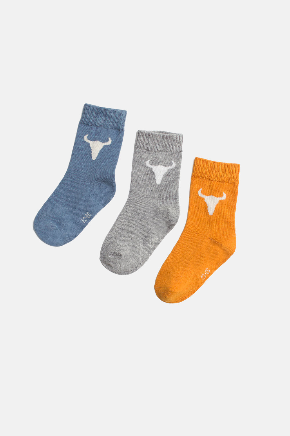skarpety dziecięce - 3 PACK SOCKS gray/blue/orange
