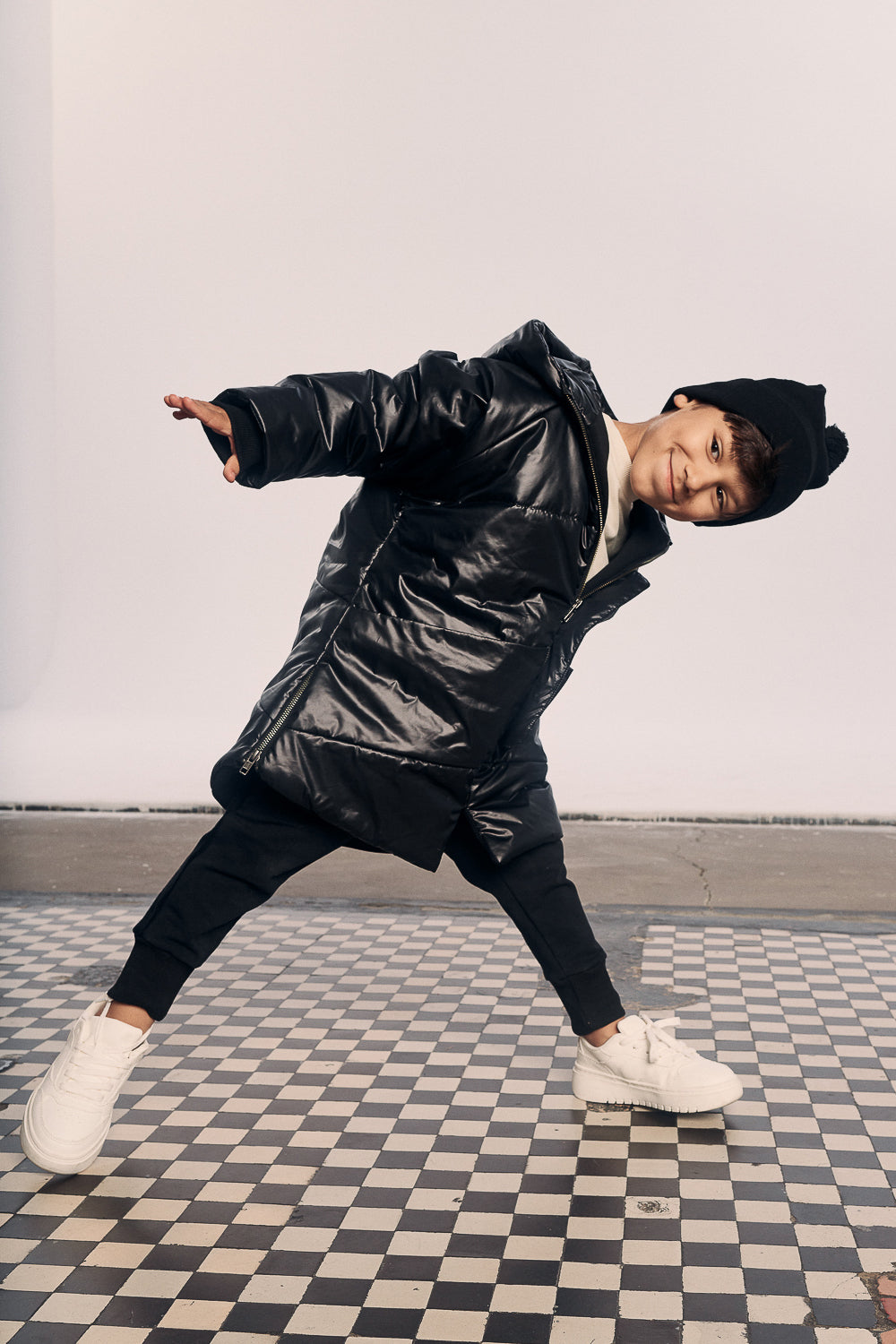 kurtka dziecięca- BLACK COAT black