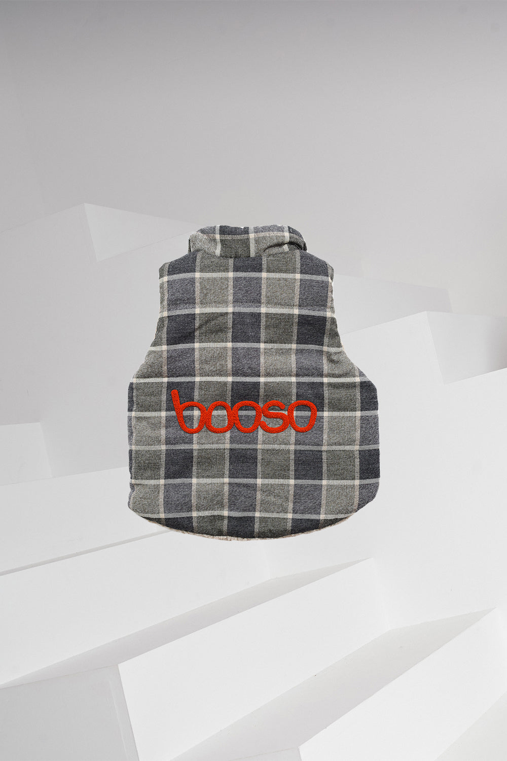 kamizelka dziecięca- CHECKED BOOSO VEST beige/green/graphite