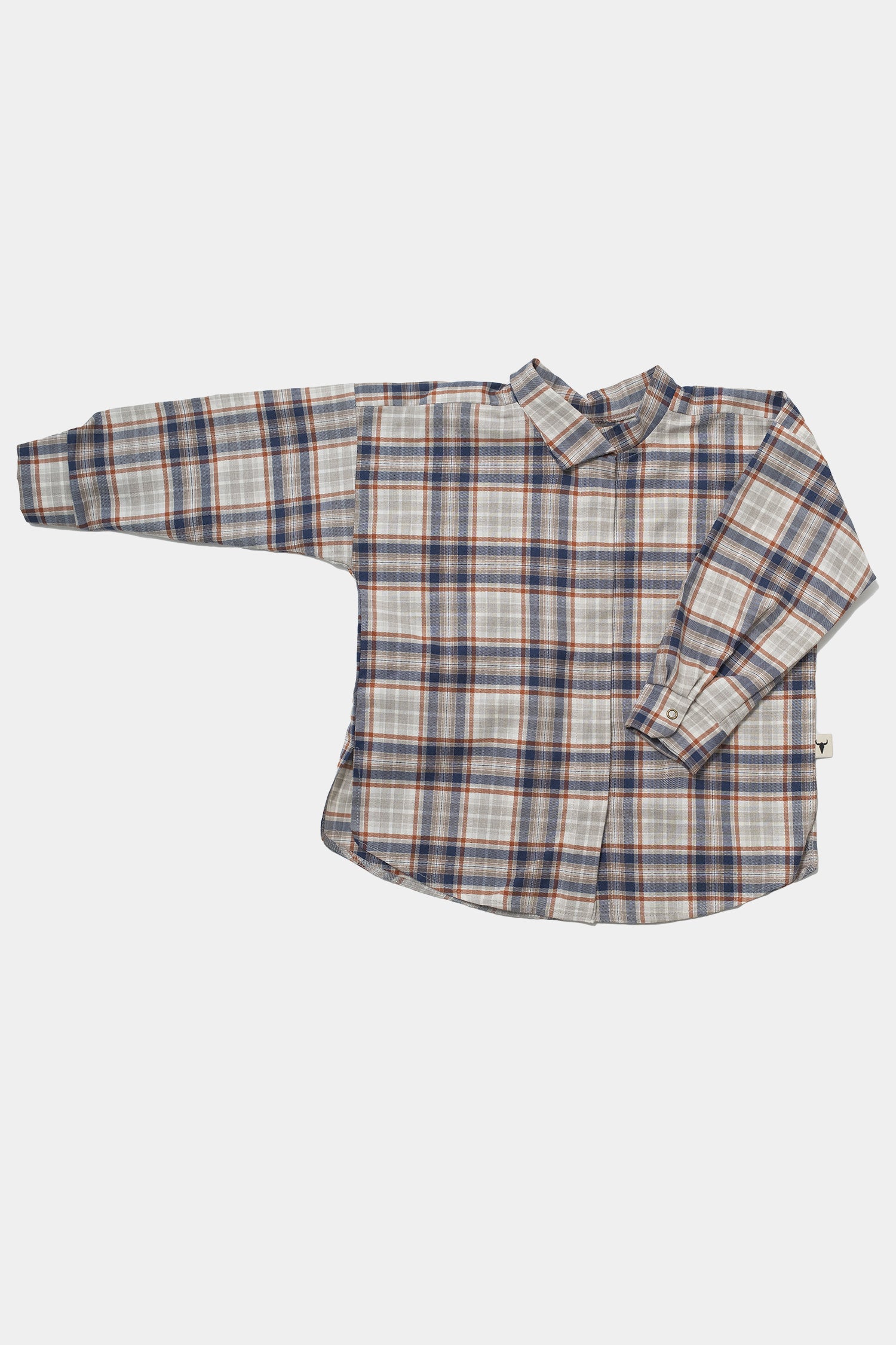 koszula dziecięca- CHECKED SHIRT beige/orange/blue