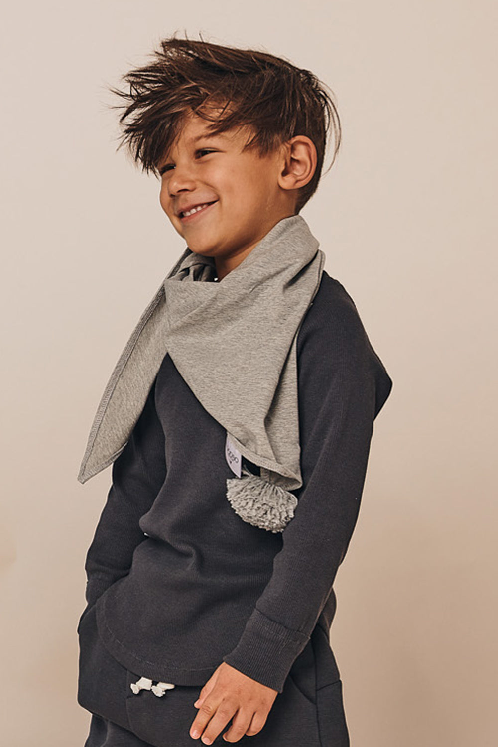 chusta dziecięca- POM POM SCARF jasny melanż