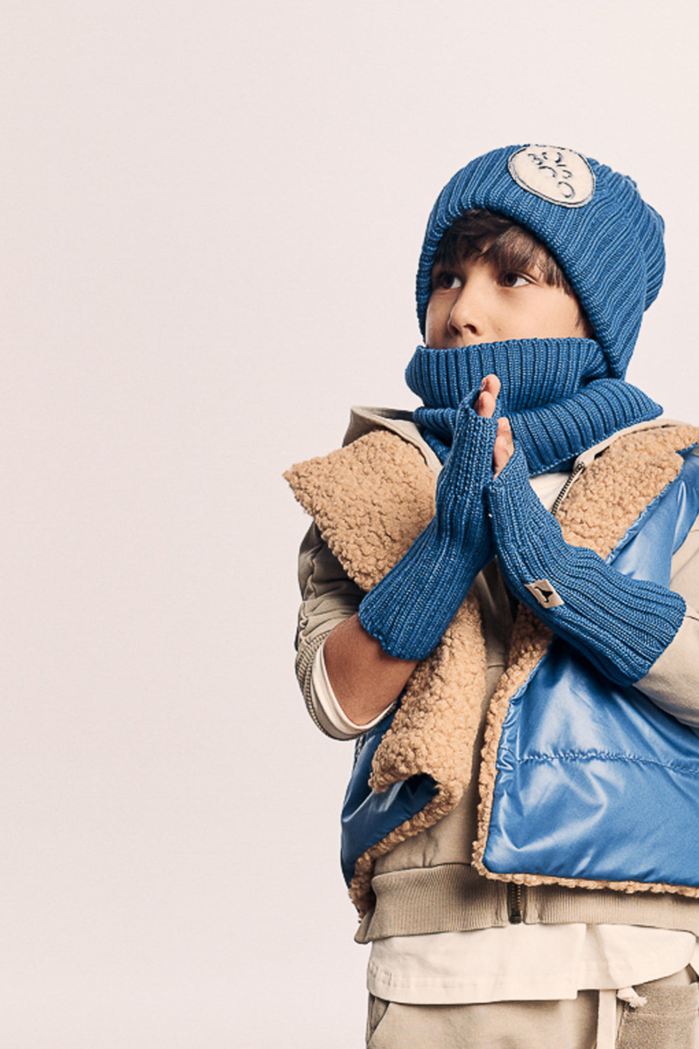 ocieplacze dziecięce- SAND COBALT MITENS cobalt