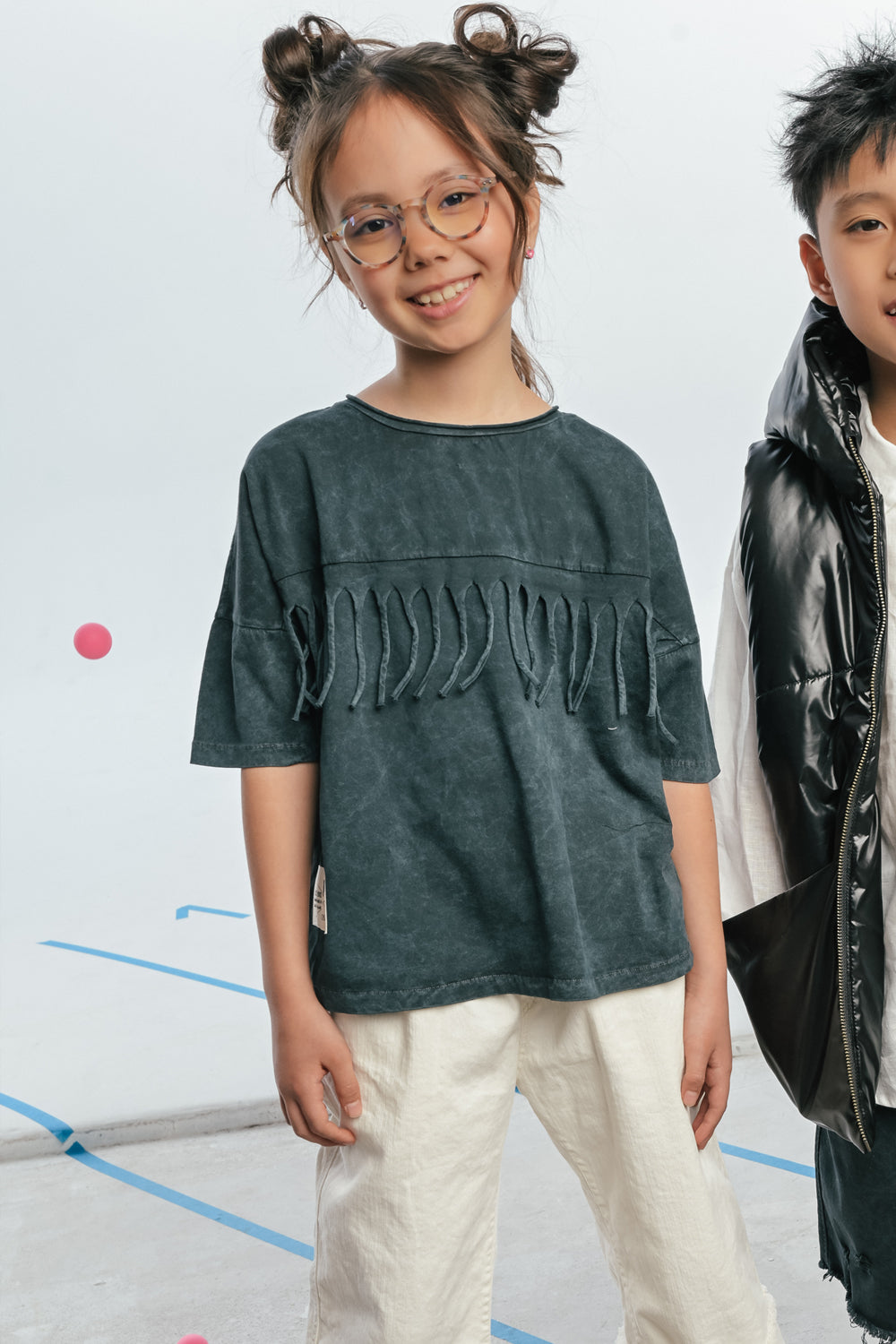 koszulka dziecięca- FRINGLE VINTAGE TEE graphite