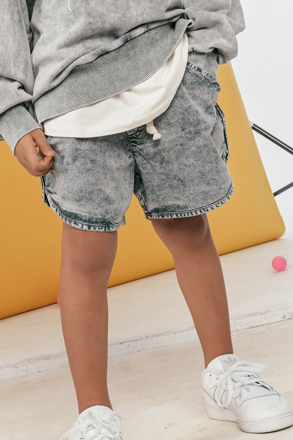 szorty dziecięce - SAND SHORTS acid graphite