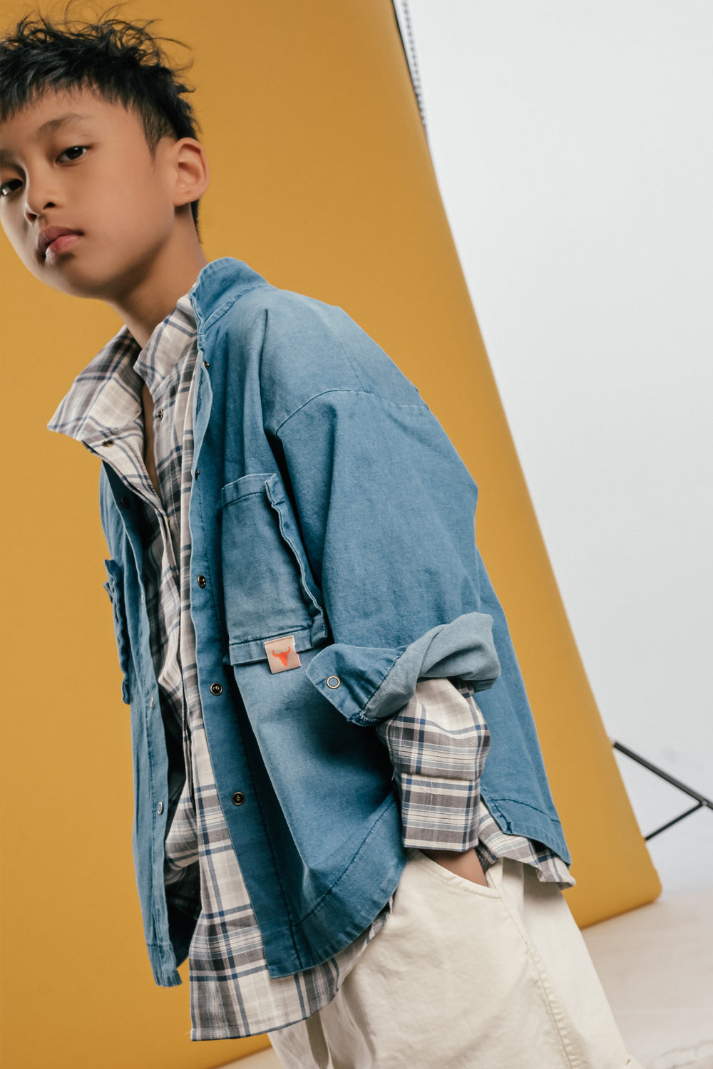 koszula dziecięca - DENIM OVERSHIRT blue