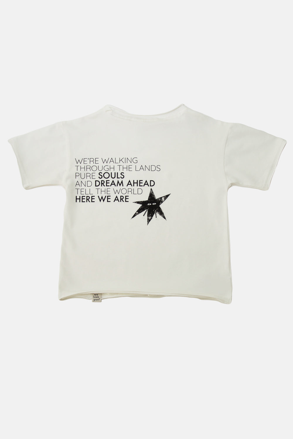 koszulka dziecięca - OVERSIZE BACK TEE white/black