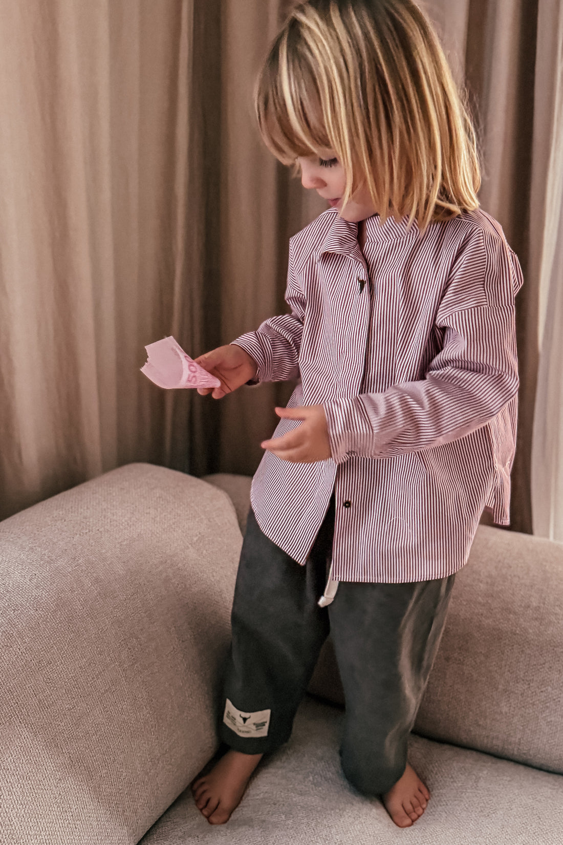 spodnie dziecięce- WIDE FANCY PANTS BROWN