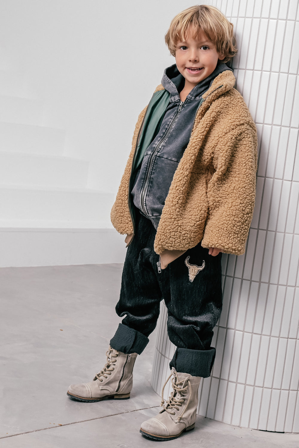 kurtka dziecięca- TEDDY COAT camel