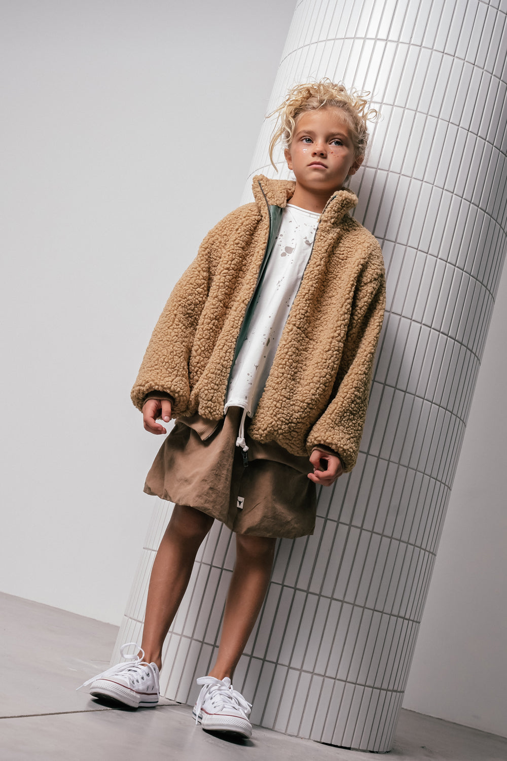 kurtka dziecięca- TEDDY COAT camel