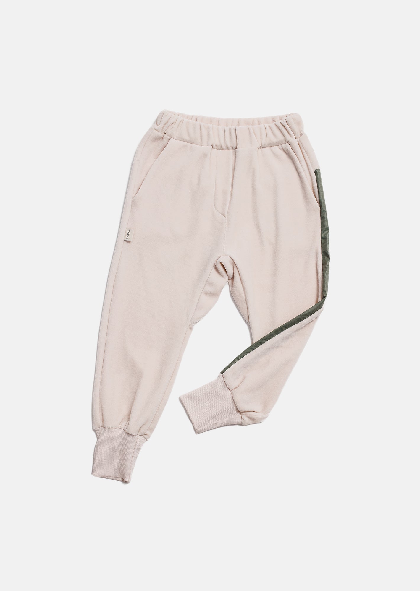 spodnie dziecięce- VELVET STRIPE PANTS beige/khaki