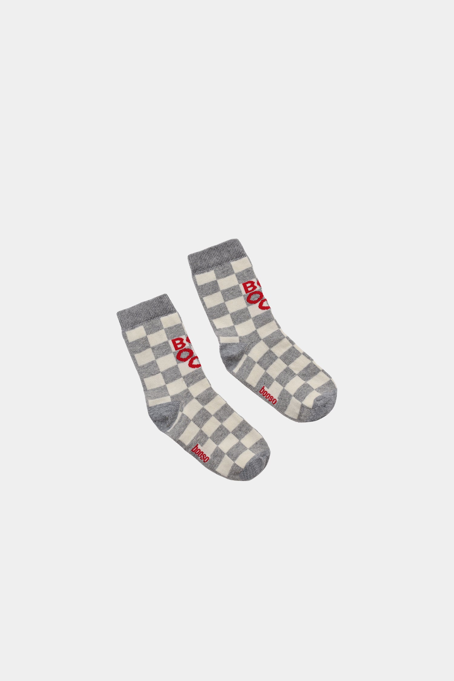 skarpety dziecięce - CHECKED CLASSIC SOCKS gray/white/red