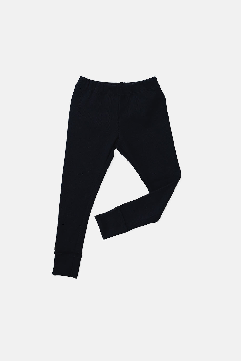 getry dziecięce - RIBBED LEGGINS black