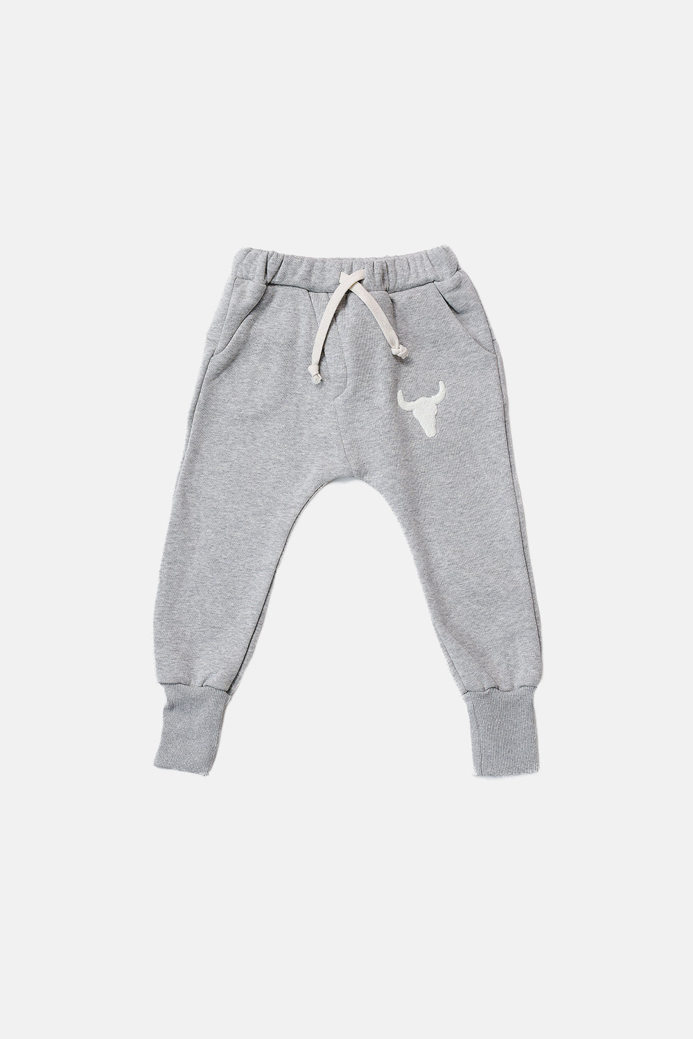 spodnie dziecięce - WARM PANTS gray marl