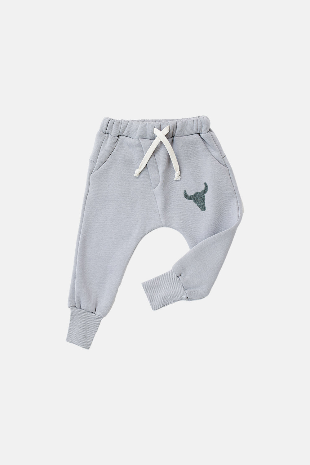 spodnie dziecięce - WARM PANTS gray