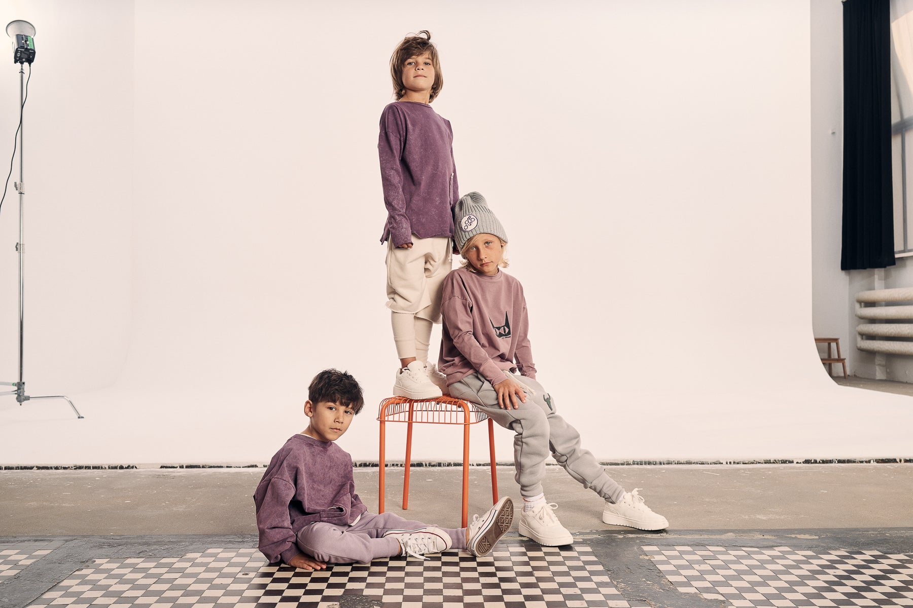 bluza dziecięca- PURPLE VINTAGE SWEATSHIRT purple