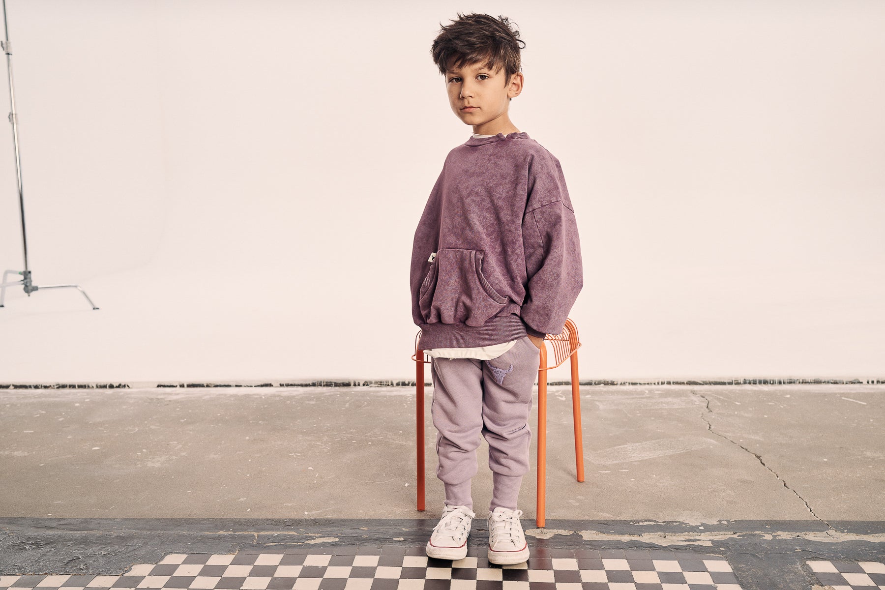 bluza dziecięca- PURPLE VINTAGE SWEATSHIRT purple