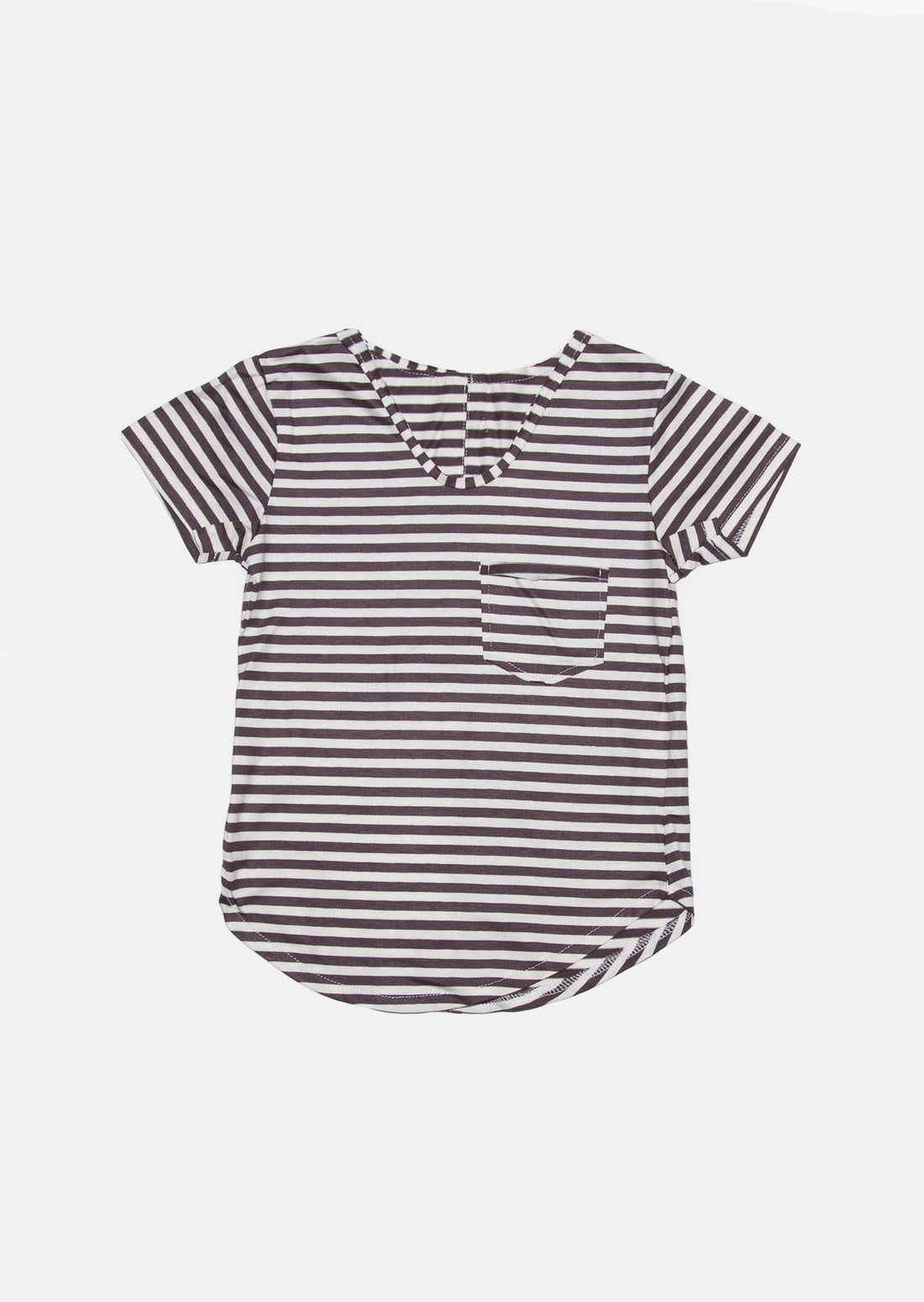 koszulka dziecięca- STRIPED TEE beige/aubergine