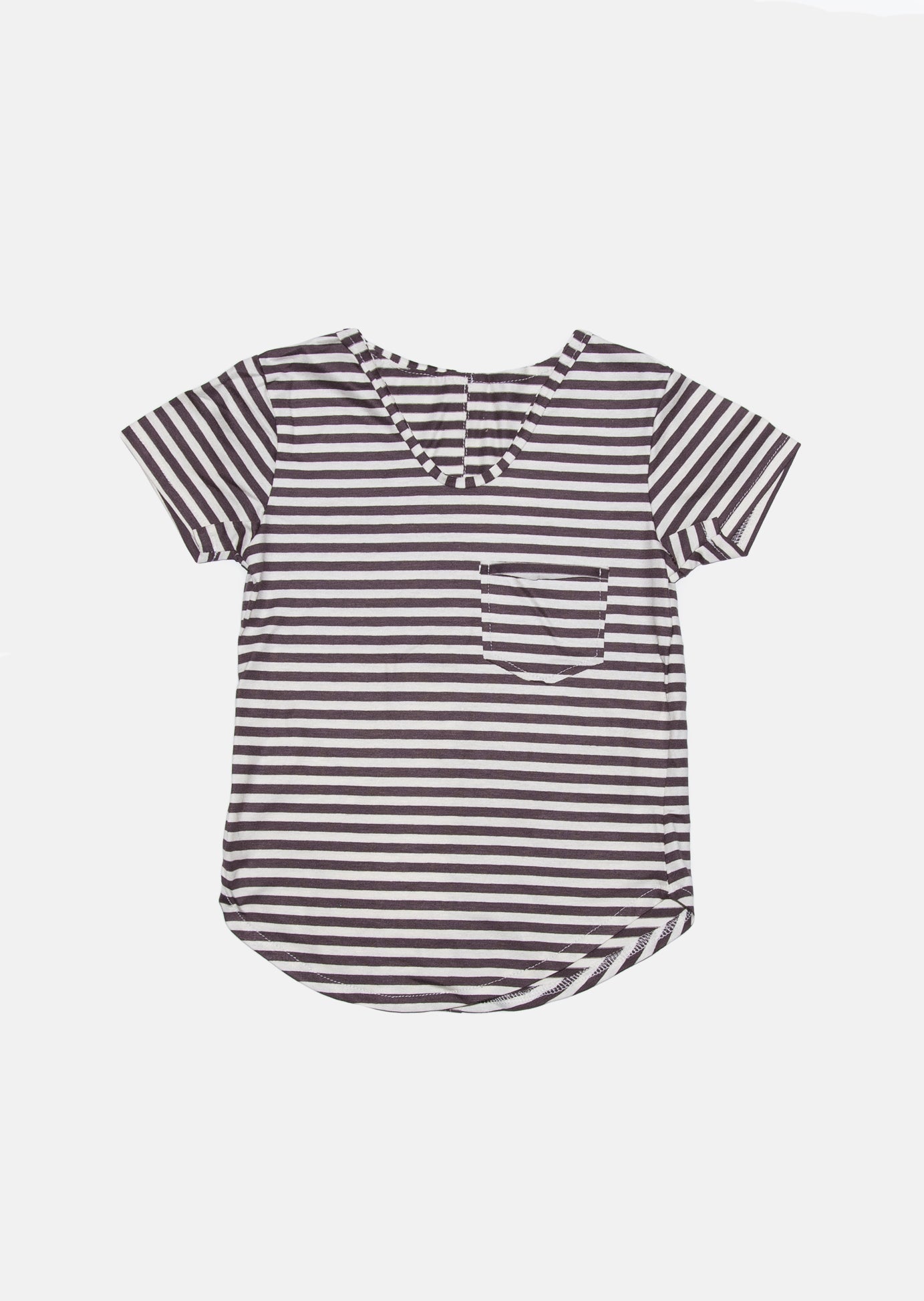 koszulka dziecięca- STRIPED TEE beige/aubergine