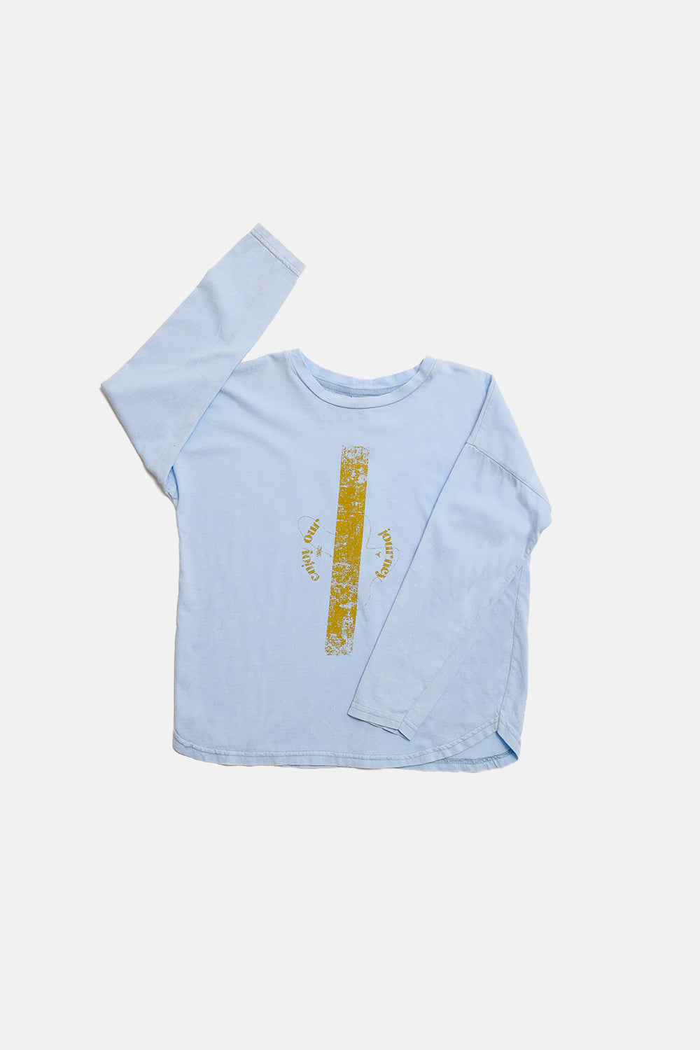 koszulka dziecięca-  BLUE ACID LONGSLEEVE ENJOY blue/mustard