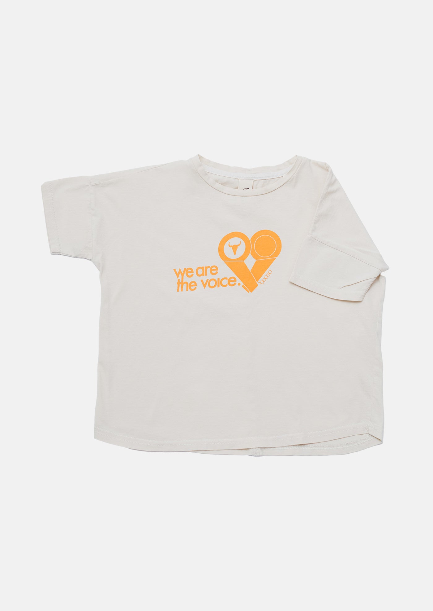 koszulka dziecięca- WIDE VOICE TEE ecru/orange