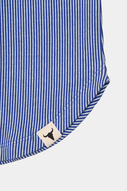 koszulka dziecięca- RIBB LONGSLEEVE blue/white