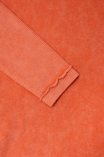 koszulka dziecięca- RIBB LONGSLEEVE orange