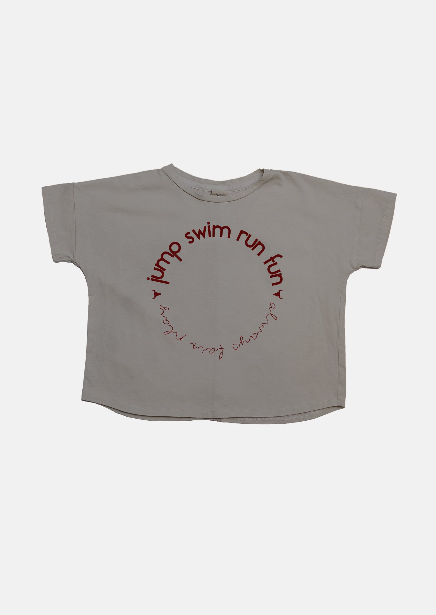 koszulka dziecięca- WIDE TEE gray/red